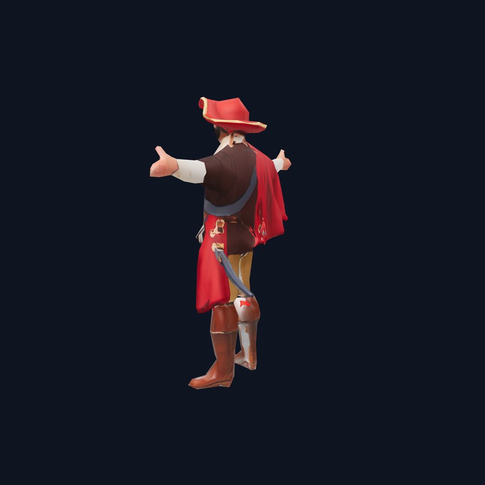 Captain Redbeard Pirate model pack